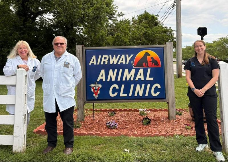 Carousel Slide 1: The experienced veterinarians at Airway Animal Clinic